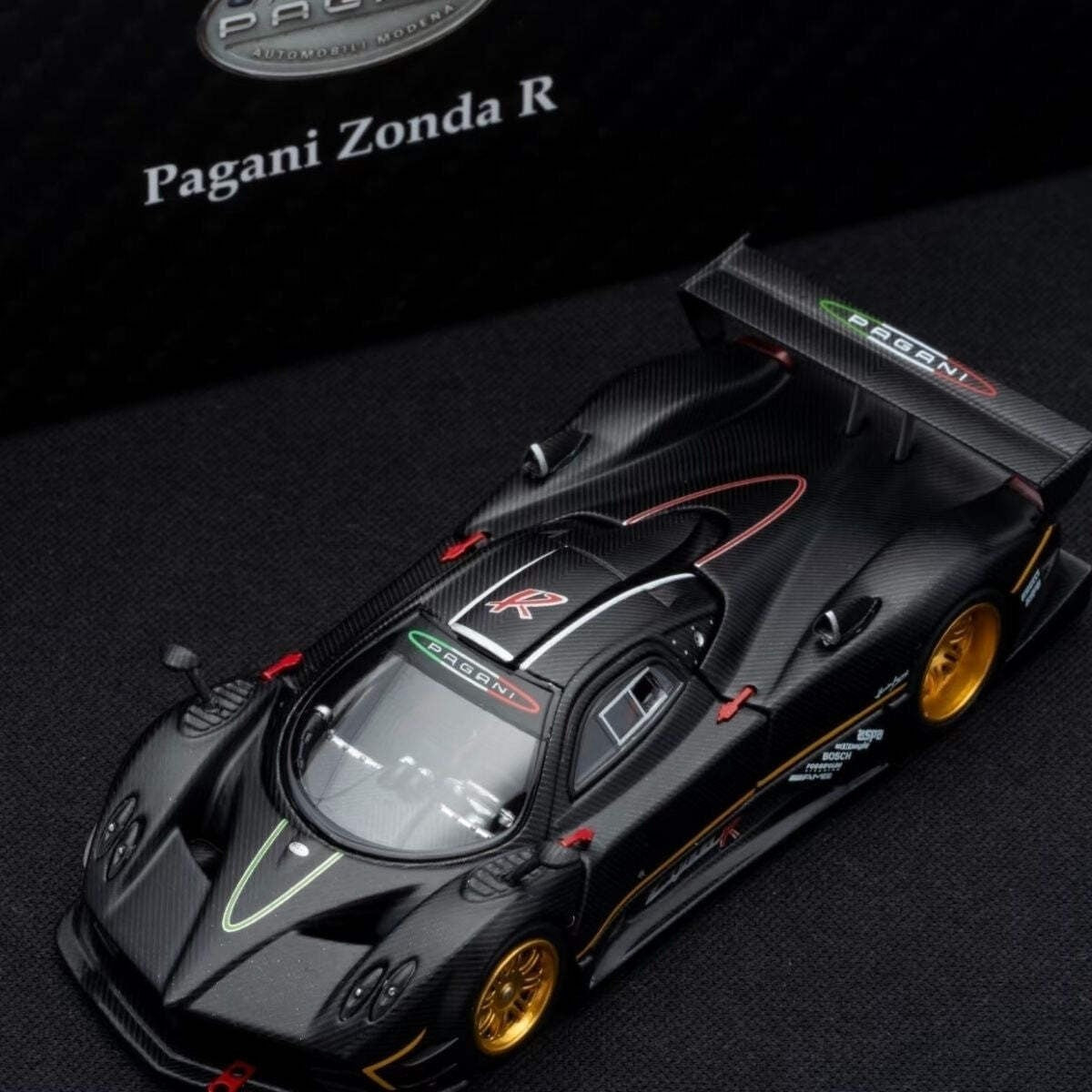 Pagani Zonda R Black 1/64 Diecast Model Car AR Box