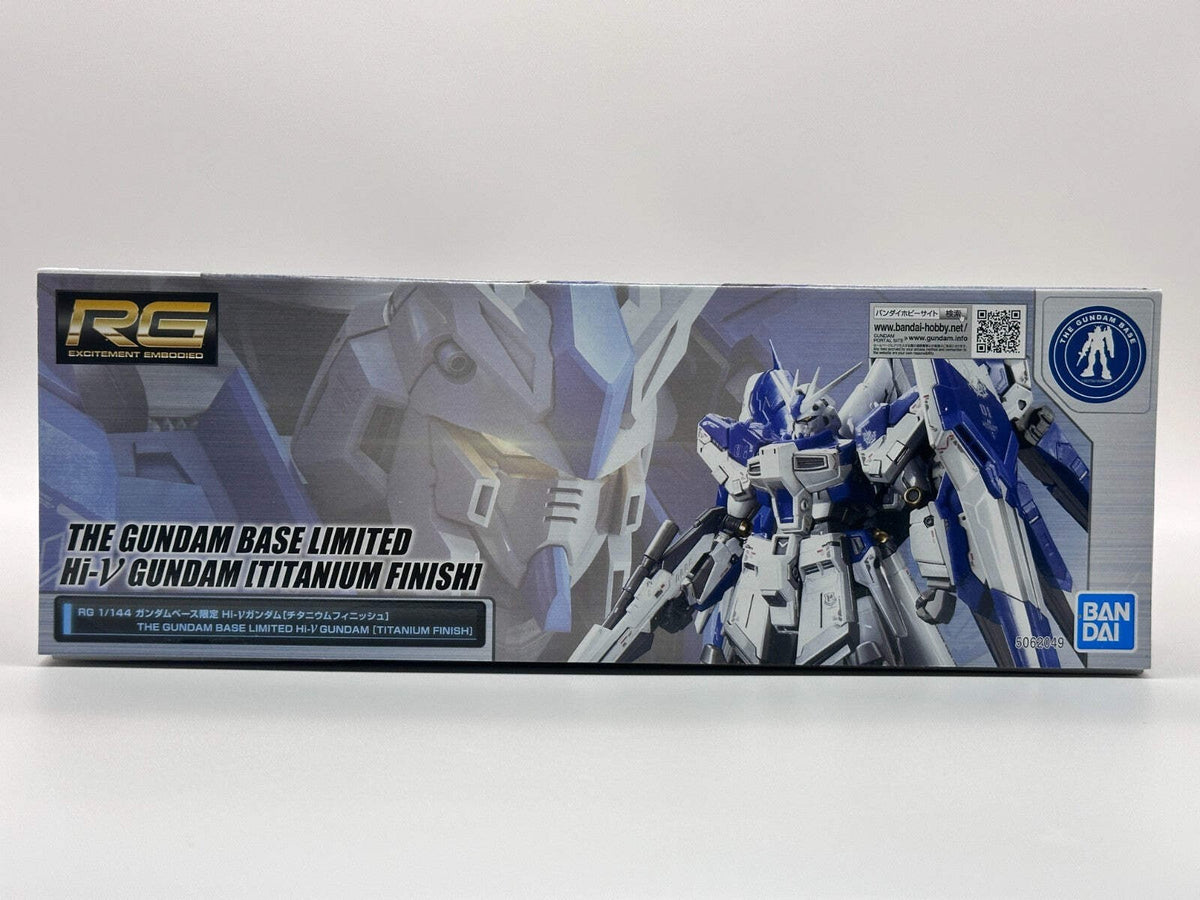 Bandai RG 1/144 Hi-V Gundam Titanium Finish The Gundam Base Limited New