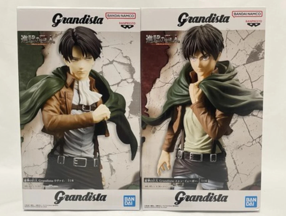 Attack on Titan Grandista Levi & Eren Yeager Figure Set | Banpresto Bandai
