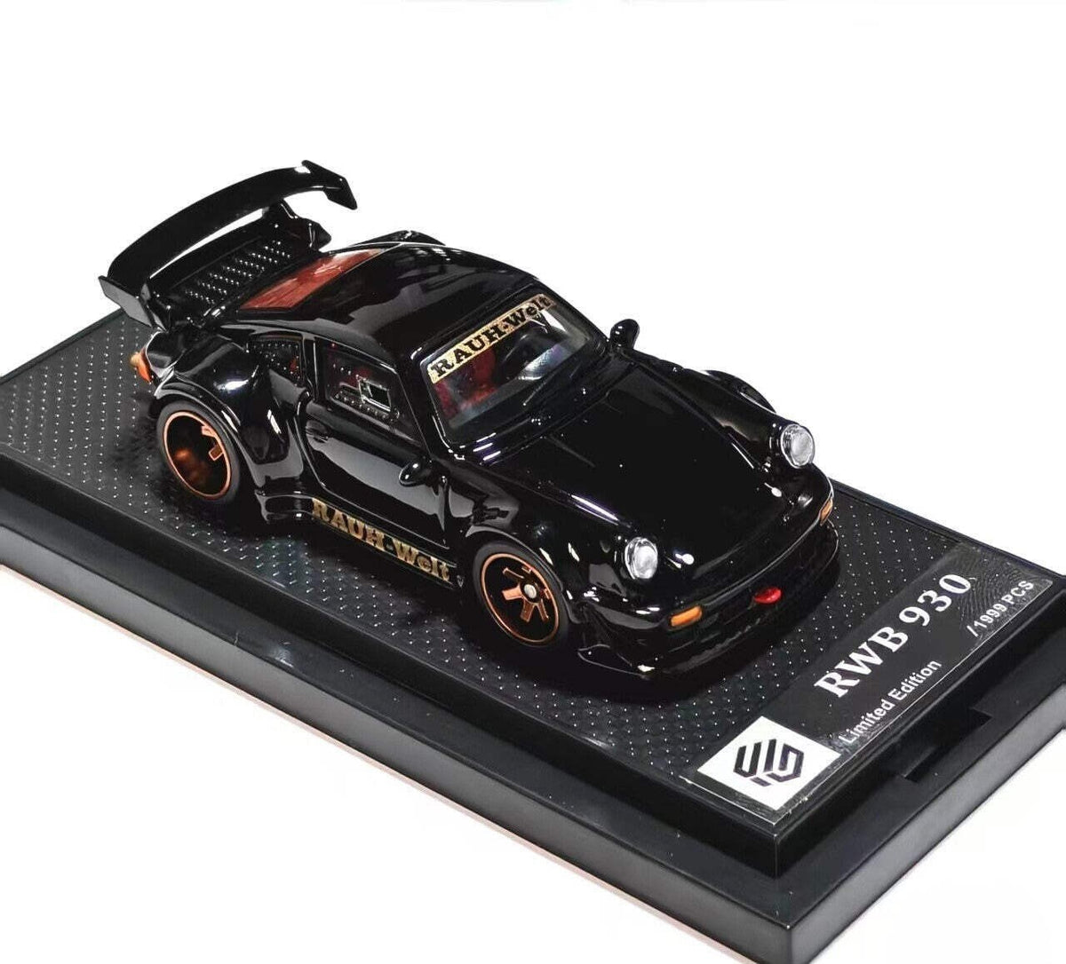 FG Model RWB 930 Porsche Black Full Open 1/64 Diecast Car New