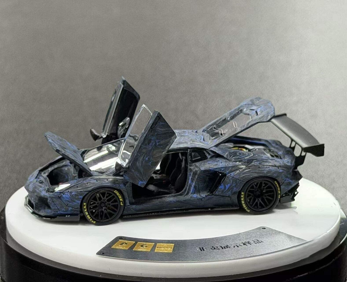 PGM 1/64 LB700 Blue Carbon Limited 520pcs Diecast Model Car