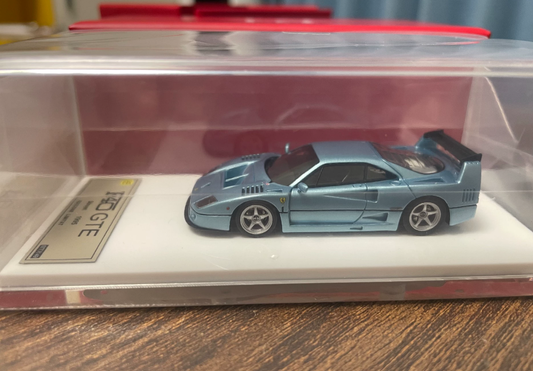 DMH 1:64 Ferrari F40 GTE Ice Blue Resin Model