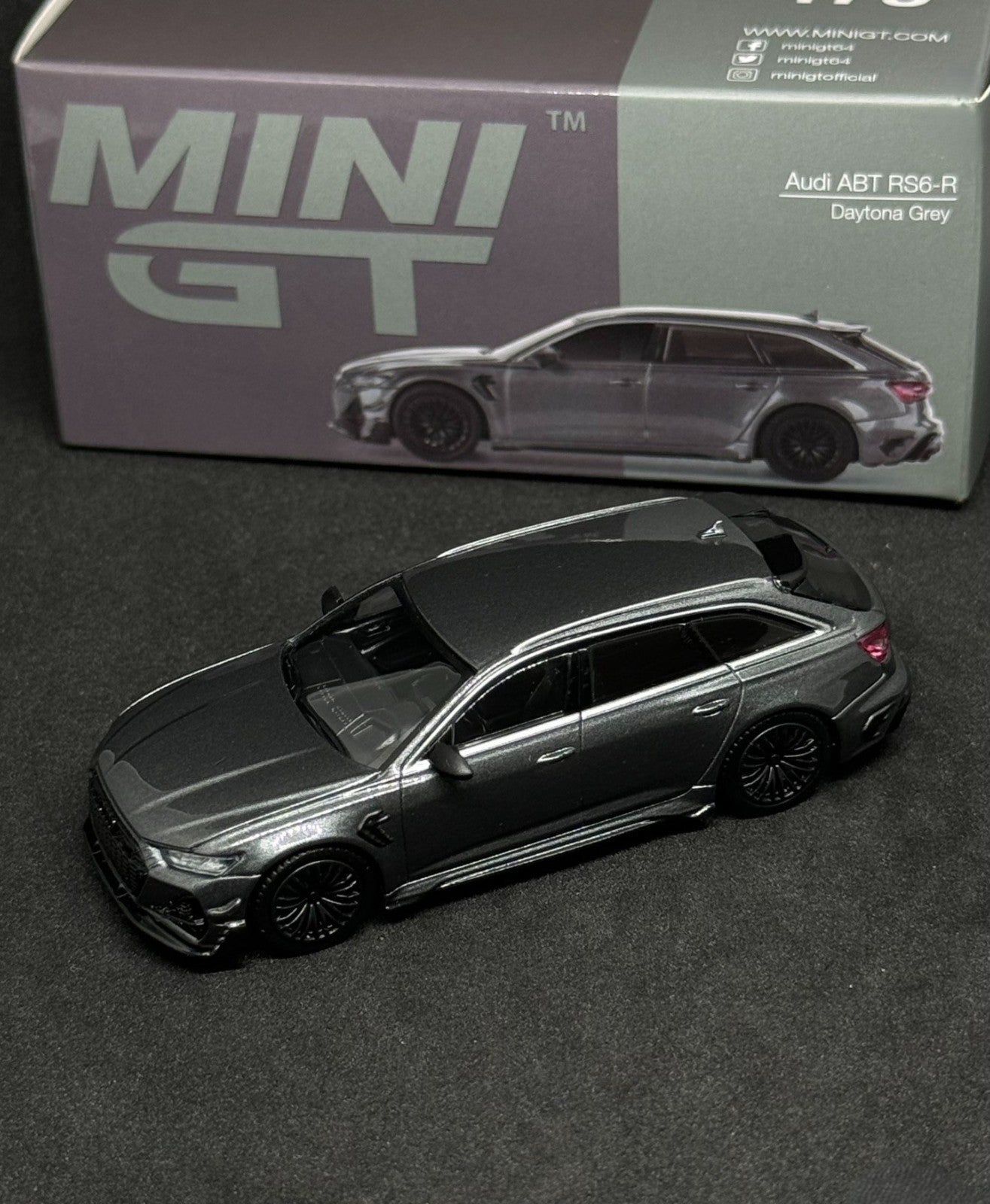 Mini GT 479 Audi ABT RS6-R Daytona Grey 1/64 Diecast Model Car Sealed