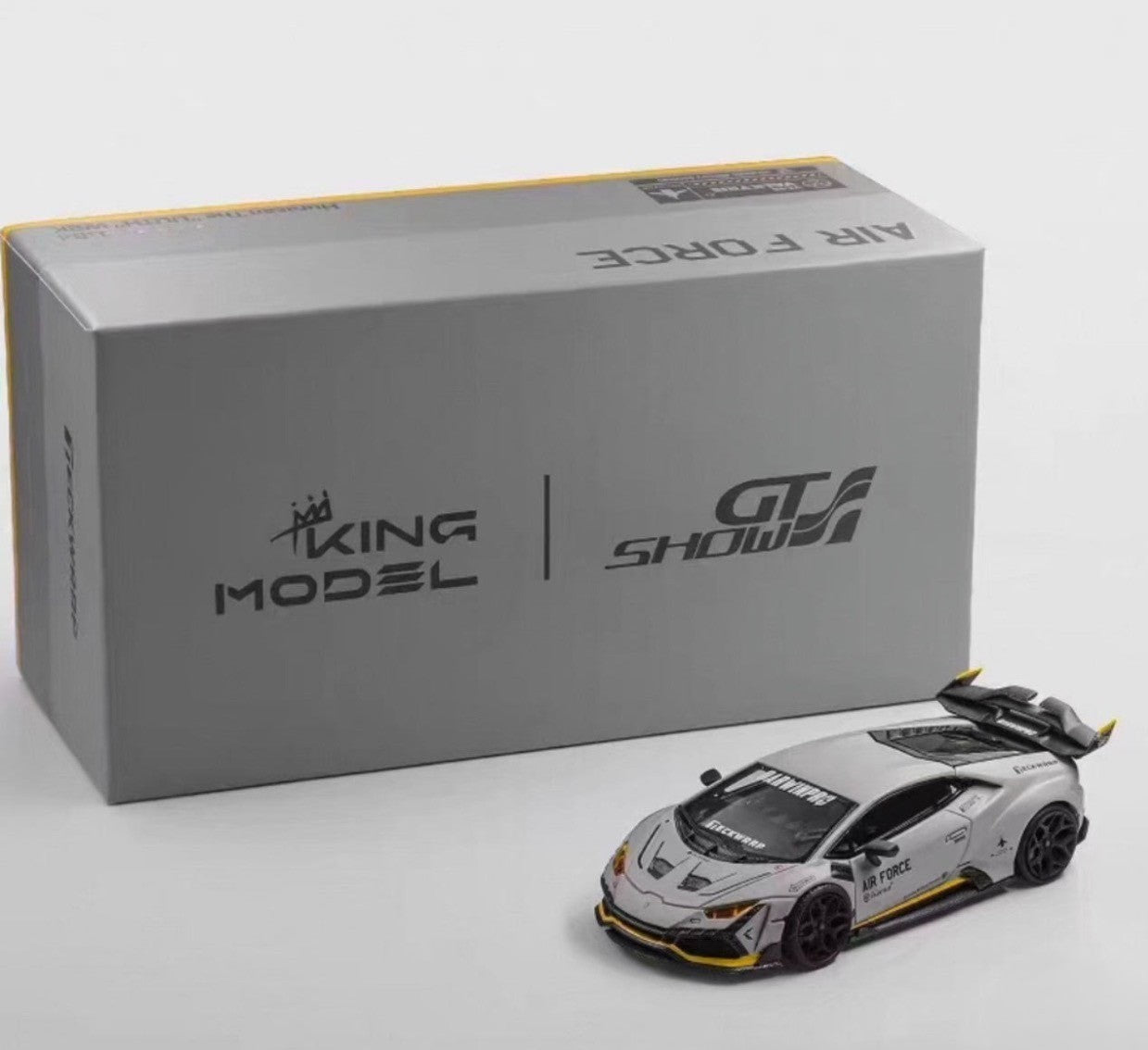 King Model 1/64 Lamborghini Huracan Darwin Air Force Gray Diecast