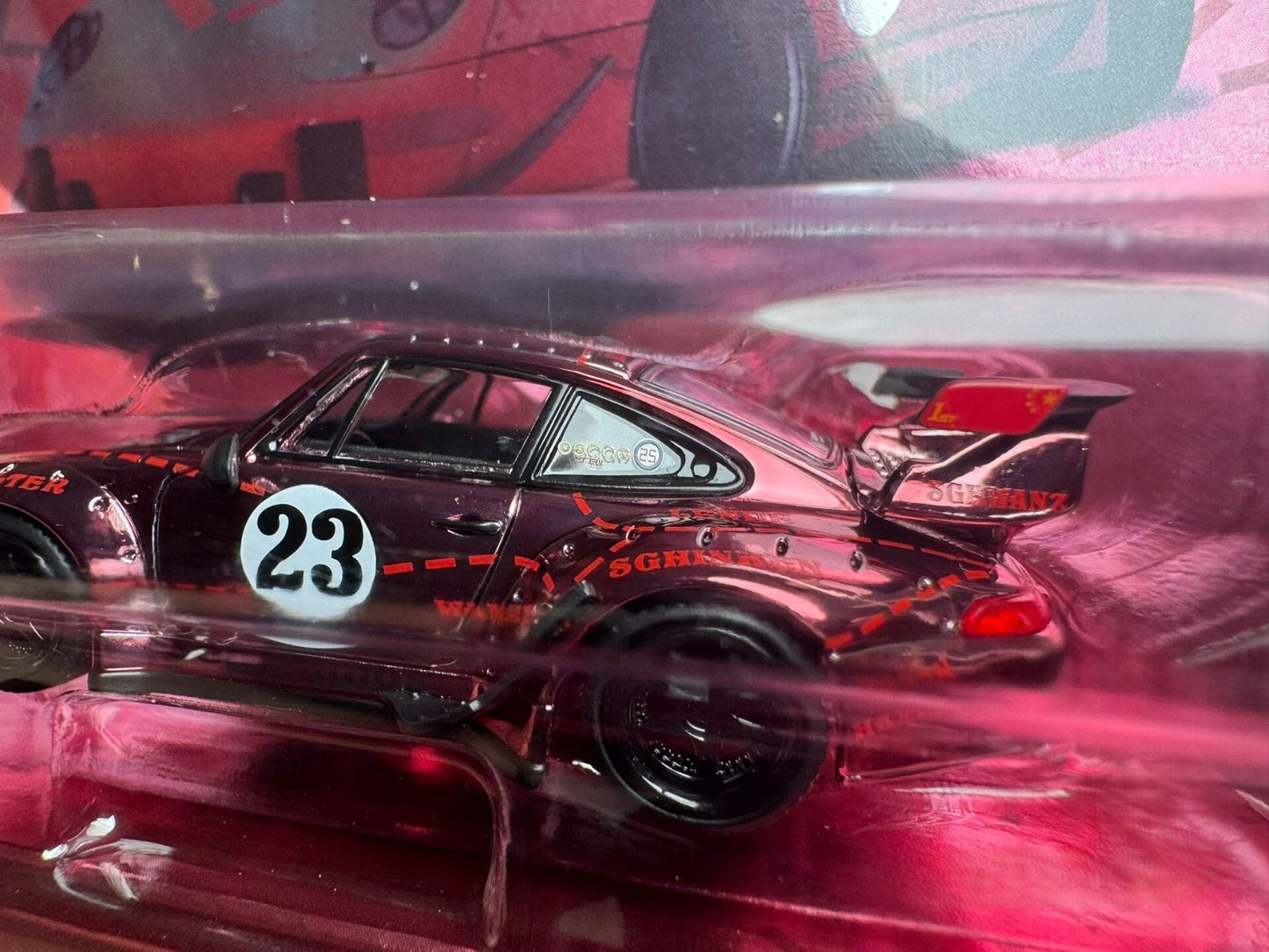 Model Model 1/64 Porsche RWB 993 Pink 23 Chrome Chase HEC Exclusive