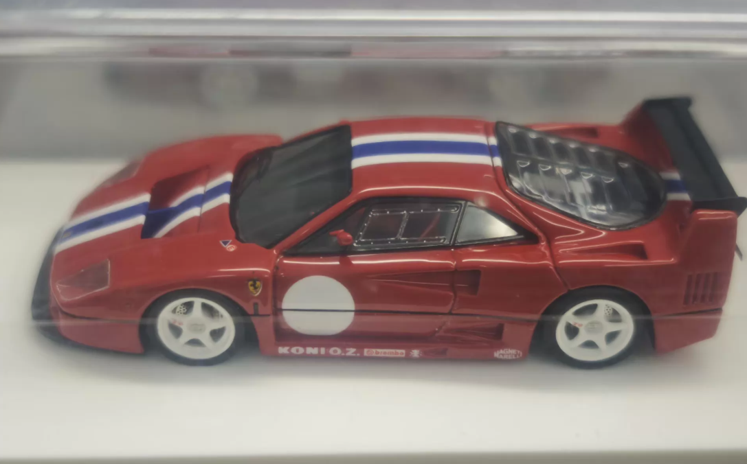 MY64 1/64 Ferrari F40 LM Red with Racing Livery Resin Model