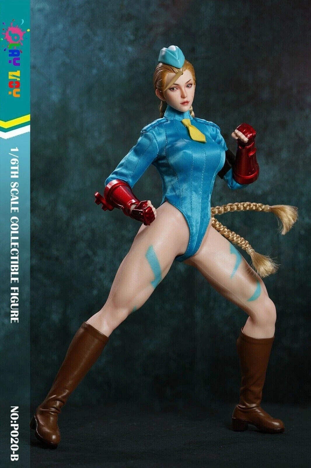 PLAY TOY P020A 1/6 Fighting Girl Blue Cammy 12" Action Figure BNIB