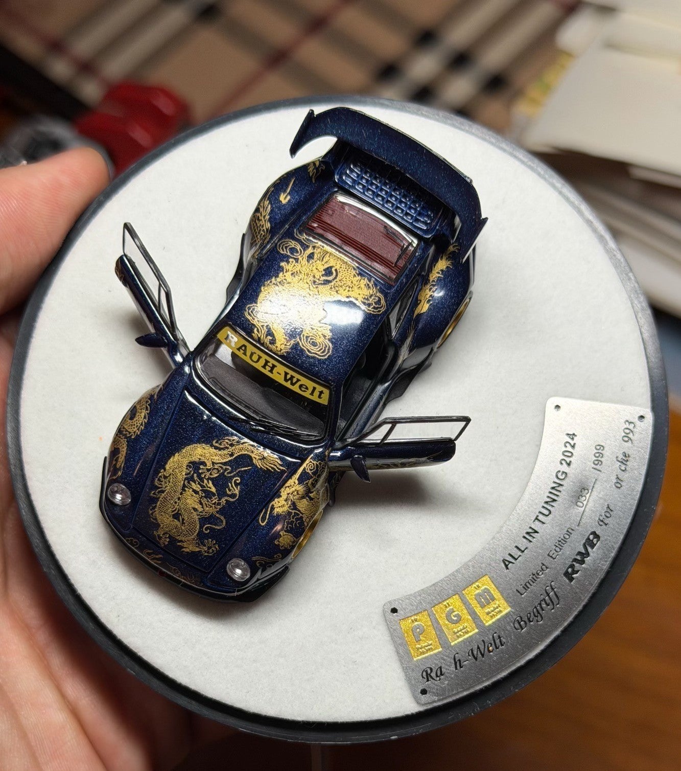 PGM RWB Porsche 964 Blue Dragon Limited 999pcs 1/64 Diecast Model Car