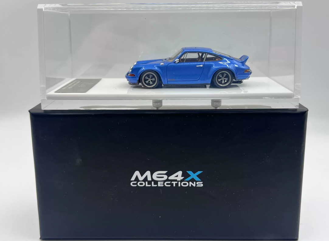 MY64 1:64 Porsche 911 Kaege Retro Turbo Gemini Blue Resin Model