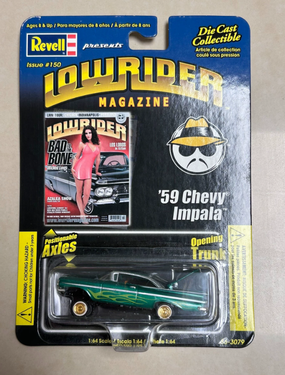 Revell 1/64 '59 Chevy Impala Lowrider Green Flame Diecast Model