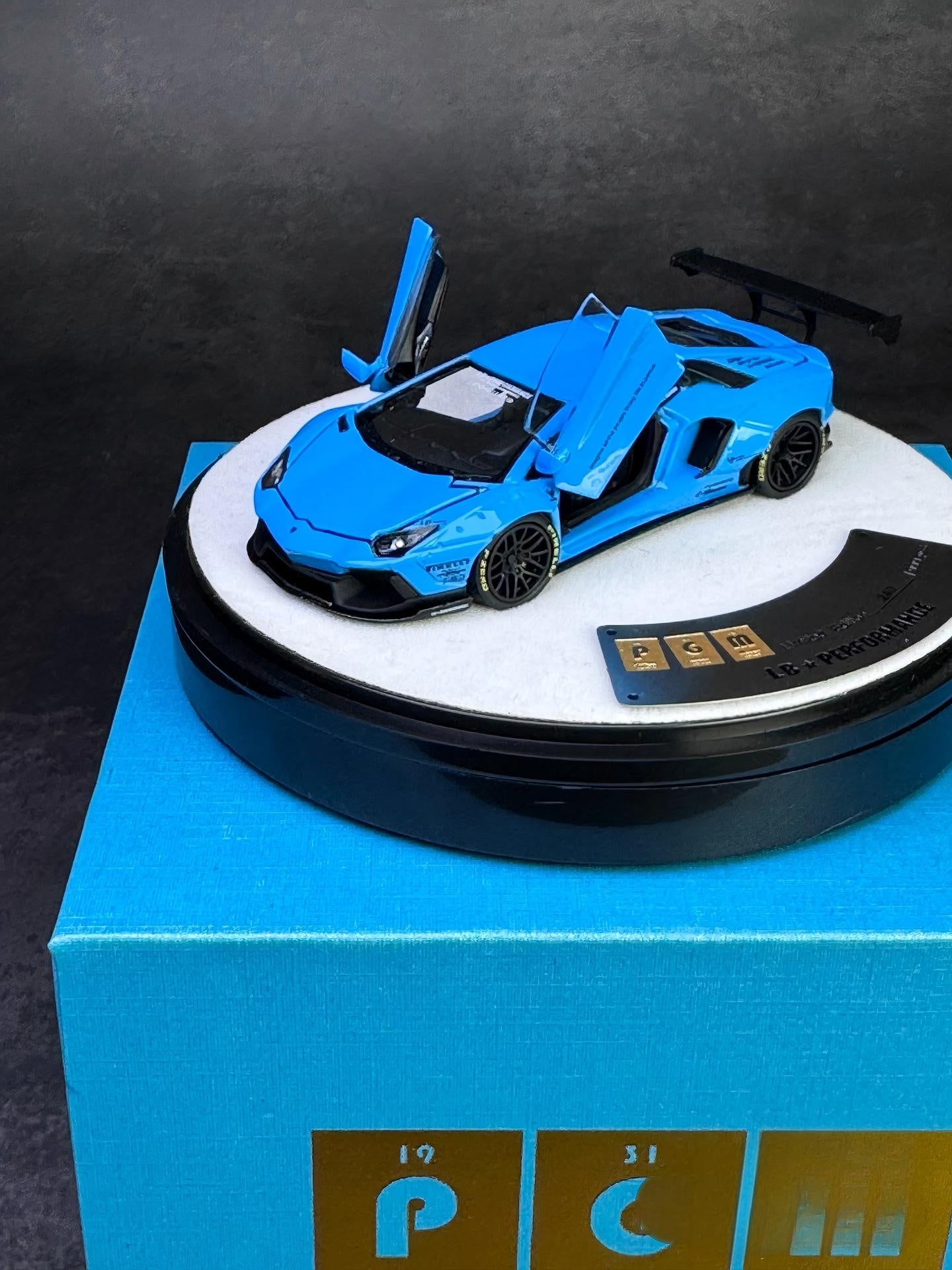 PGM 1:18 Lamborghini LP700 Liberty Walk Wide Body BB Blue Deluxe Model