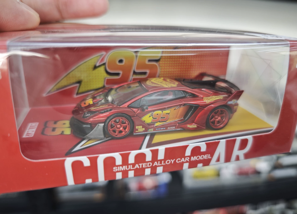 COOL CAR 1/64 Lamborghini Racing 95 Red Diecast Model