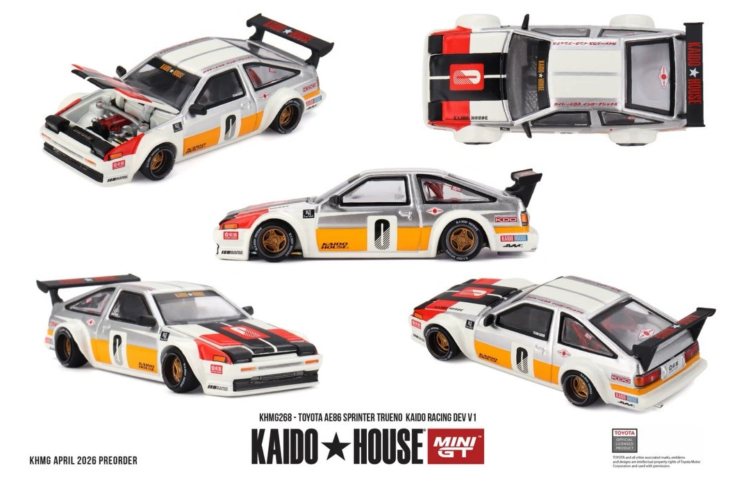Kaido House Mini GT 1/64 Toyota AE86 Kaido Racing Dev V1 Preorder