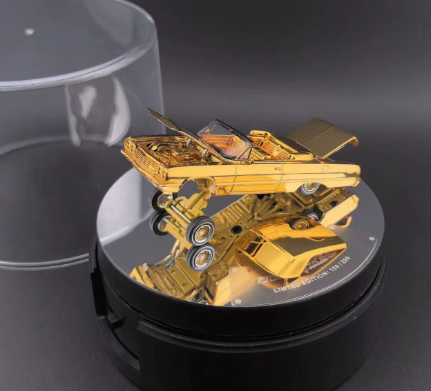 FineWorks 1/64 Chevy Impala Lowrider Gold Plated Deluxe Edition