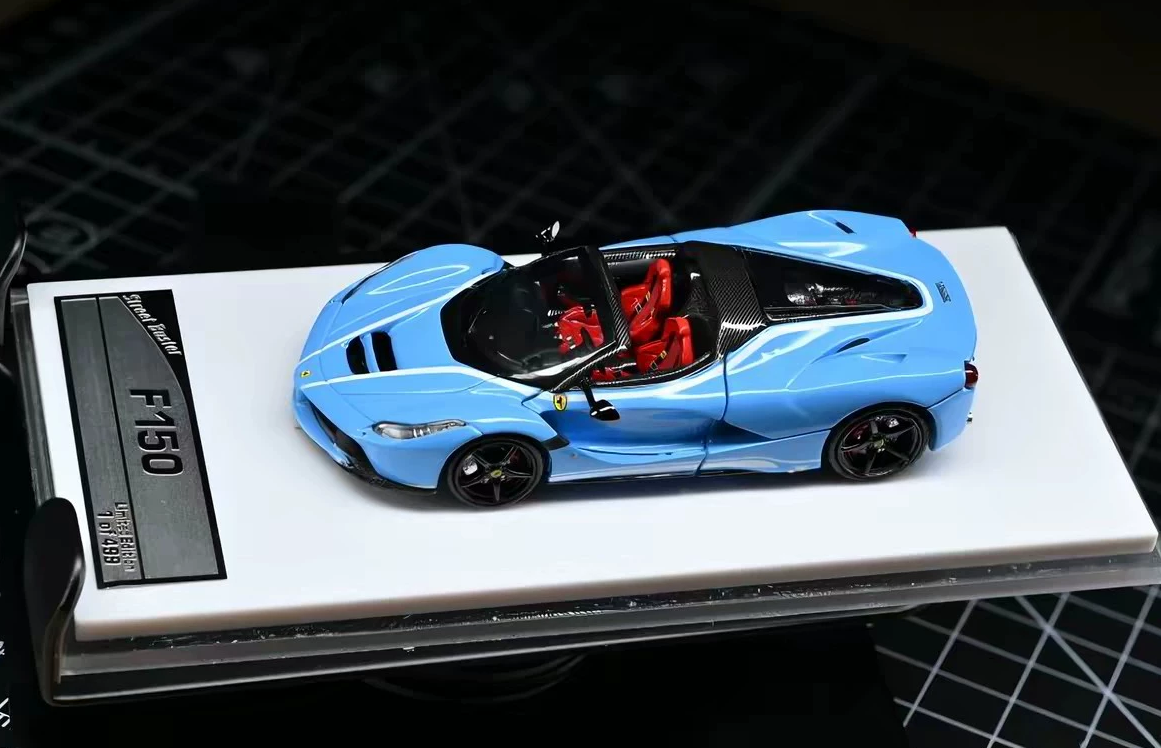 Street Buster 1/64 Ferrari LaFerrari Aperta Sky Blue Convertible