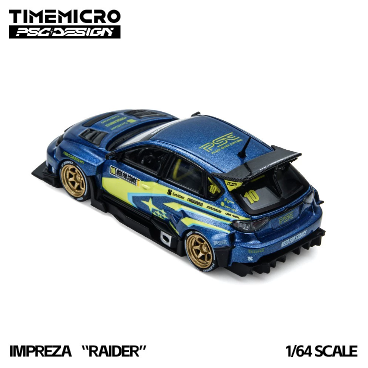 TimeMicro PSC Design 1/64 Subaru Impreza Raider Blue TM648304 Preorder