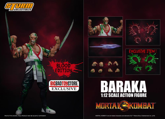 Storm Collectibles Mortal Kombat Baraka Blood Edition 1/12 Action Figure