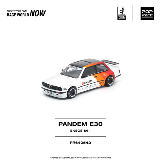 Pop Race Pandem BMW E30 Sedan ENEOS 1/64 Diecast Model Preorder