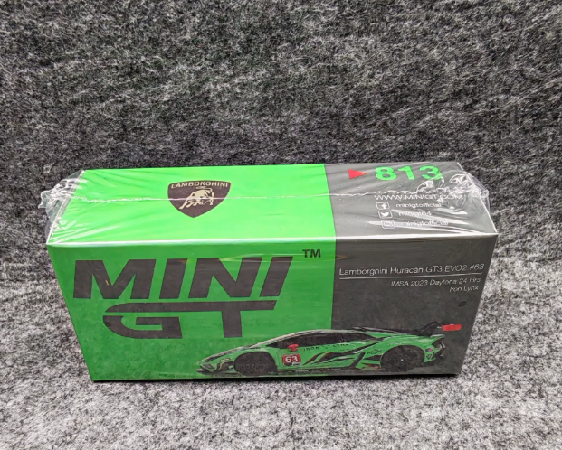 MINI GT 813 Iron Lynx Lamborghini Huracan GT3 EVO2 #63 IMSA Daytona 24H