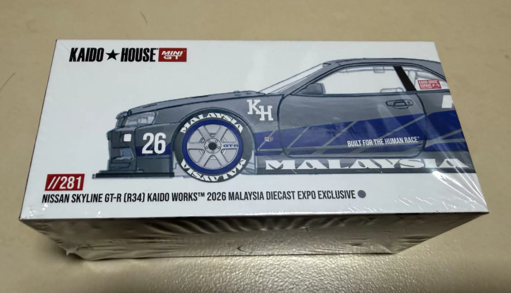 MINI GT 1/64 Nissan Skyline R34 Kaido House Silver Blue MDX 2026 Exclusive