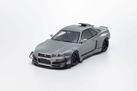 Kyosho 1/18 Nissan Skyline GT-R R34 Matte Gray Resin Model Car Preorder