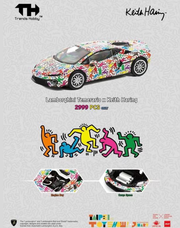 Trends Hobby 1:64 Lamborghini Temerario Keith Haring Limited Ed