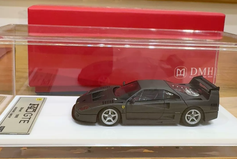 DMH 1/64 Ferrari F40 GTE Iron Grey Resin Model Limited 149