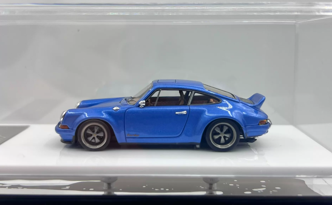 MY64 1:64 Porsche 911 Kaege Retro Turbo Gemini Blue Resin Model