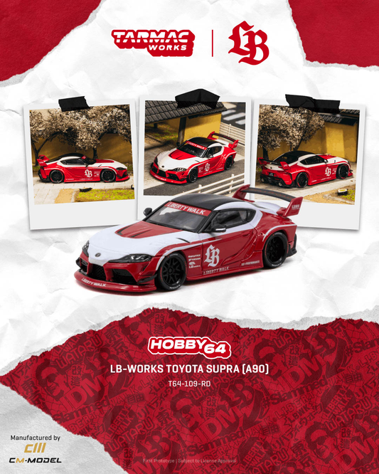 Tarmac Works LB-Works Toyota Supra A90 Red Ver Preorder