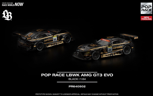 POP RACE 1:64 LBWK AMG GT3 EVO Black Preorder