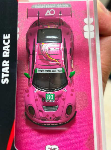 STAR RACE 1/64 Porsche 911 GT3 R Pink Dinosaur No.80 Limited