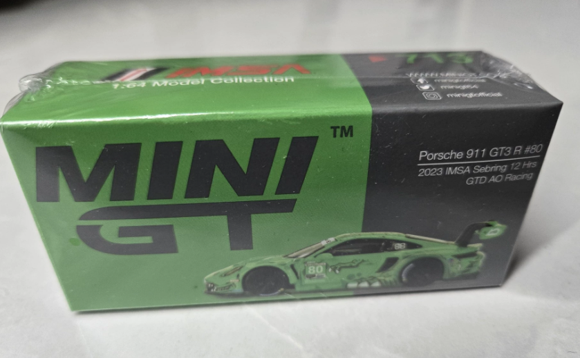 MINI GT 713 Porsche 911 GT3 R 80 Rexy Dinosaur Livery 1/64