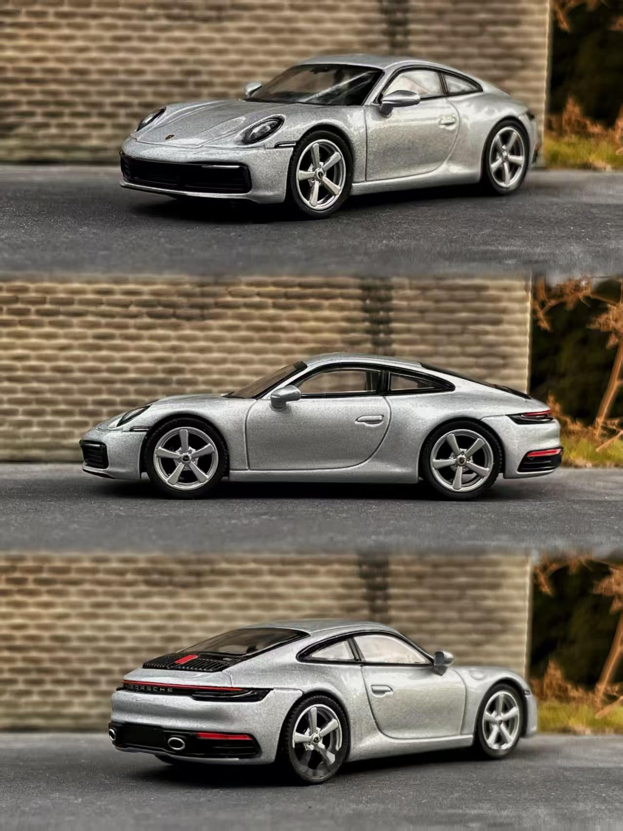 MINI GT 210 Porsche 911 Carrera S GT Silver Metallic MiJo