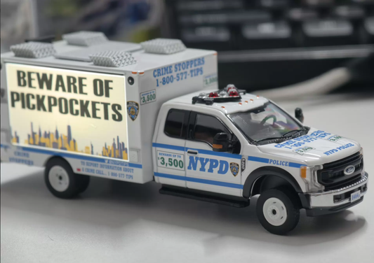 596 Model 1/64 Ford F-550 Electronic Billboard Truck Diecast Model