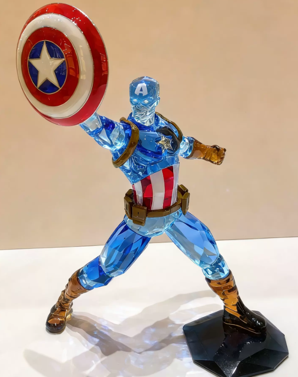 Swarovski Marvel Captain America Crystal Figurine 5676135 Collectible