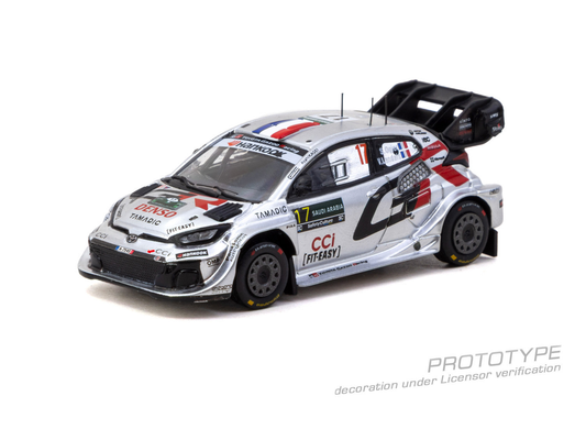 TW 1/64 Toyota GR Yaris WRC Rally1 Hybrid No17 Silver Preorder