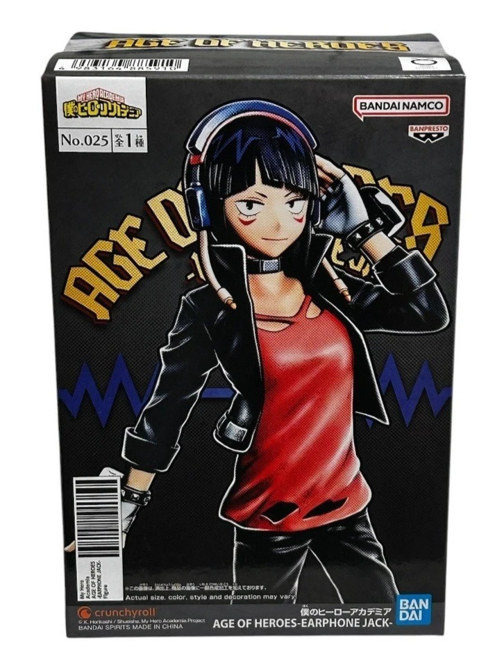 Banpresto My Hero Academia Earphone Jack Kyoka Jiro Age of Heroes Figure Bandai