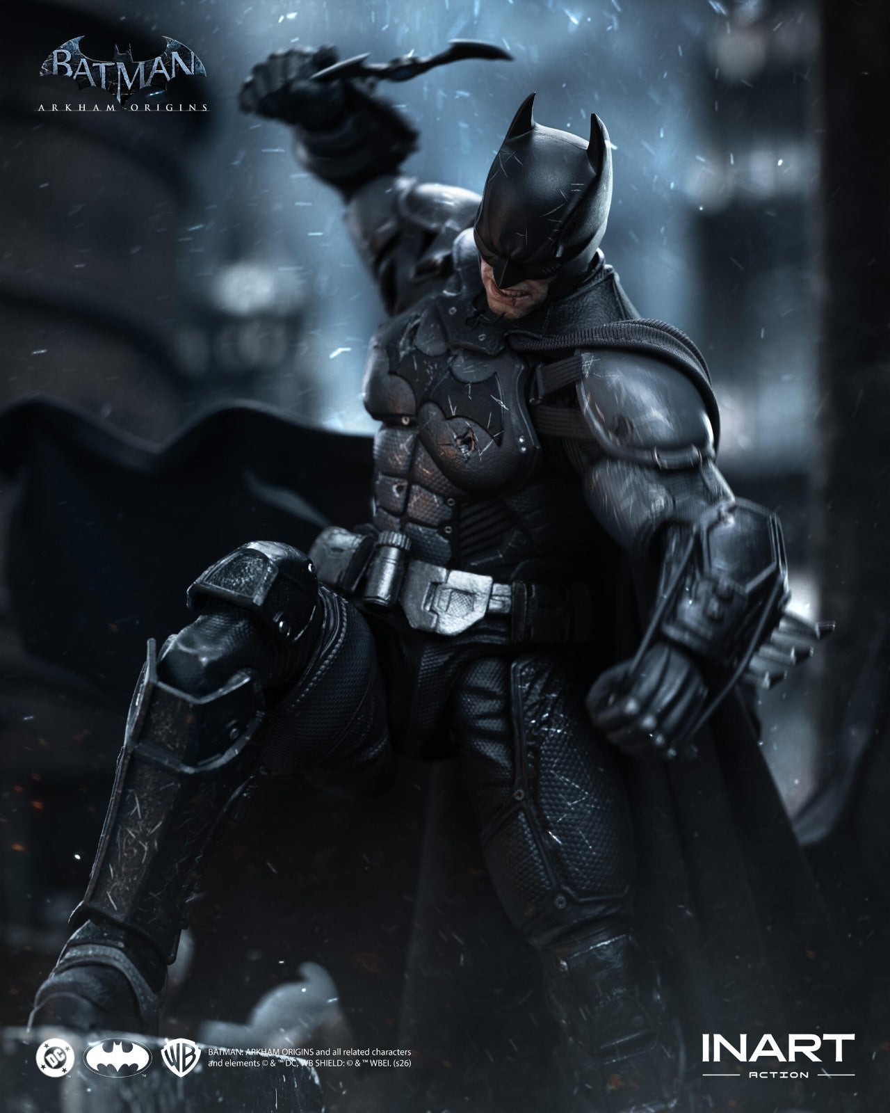 INART Batman Arkham Origins Battle Damaged 1/12 Figure DC Action PREORDER