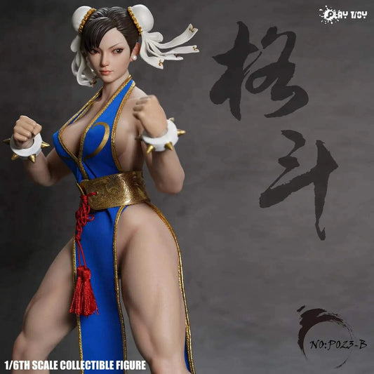 1/6 Chun-Li Street Fighter Collectible Figure Blue Outfit Play Toy PT