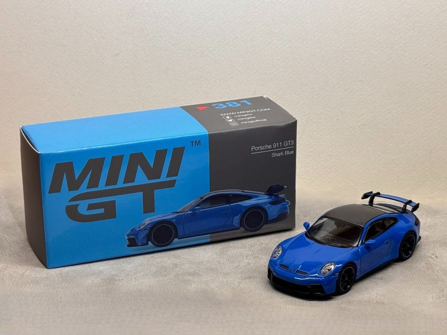 Mini GT Porsche 911 GT3 Shark Blue 1/64 Diecast Model Car Mijo Exclusive
