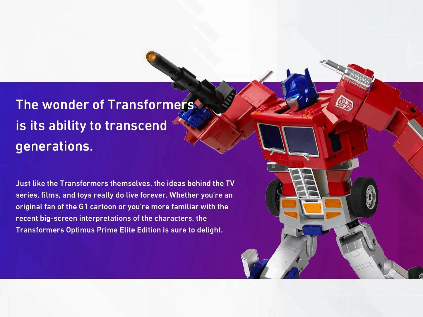 Robos Transformers Optimus Prime Elite Edition Auto-Converting Robot G1 Voice RC