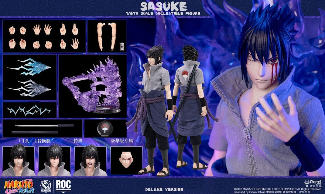 Rocket Toys 1/6 Sasuke Uchiha DX Deluxe Naruto Shippuden Figure ROC Preorder
