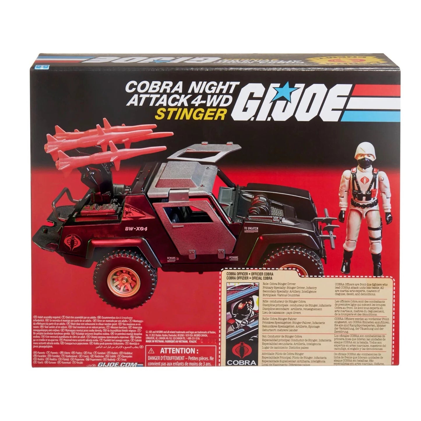 GI Joe Retro Cobra Stinger 4WD Night Attack Vehicle w Driver Hasbro NEW