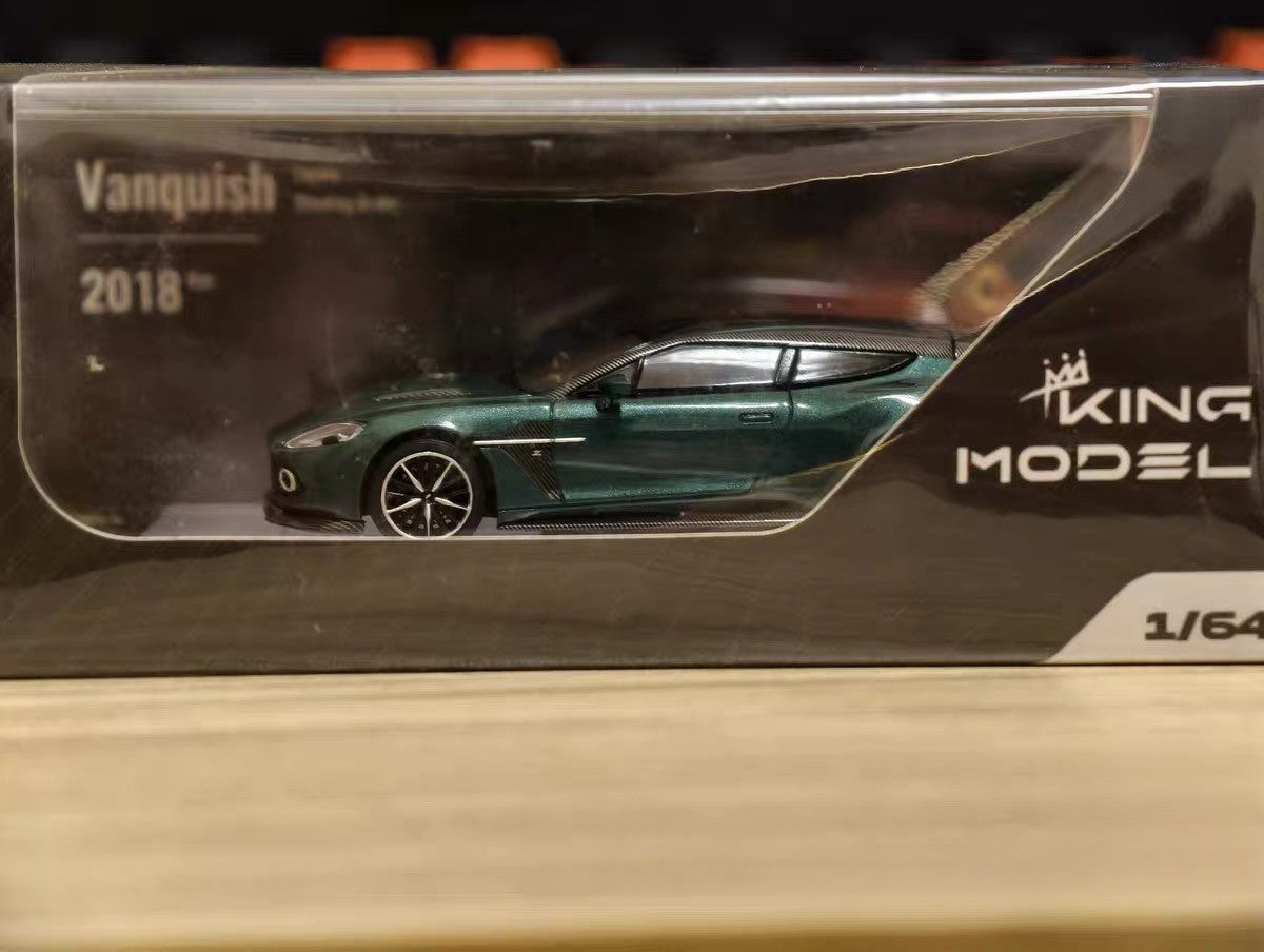King Model Aston Martin Vanquish Zagato Green 1/64 Diecast