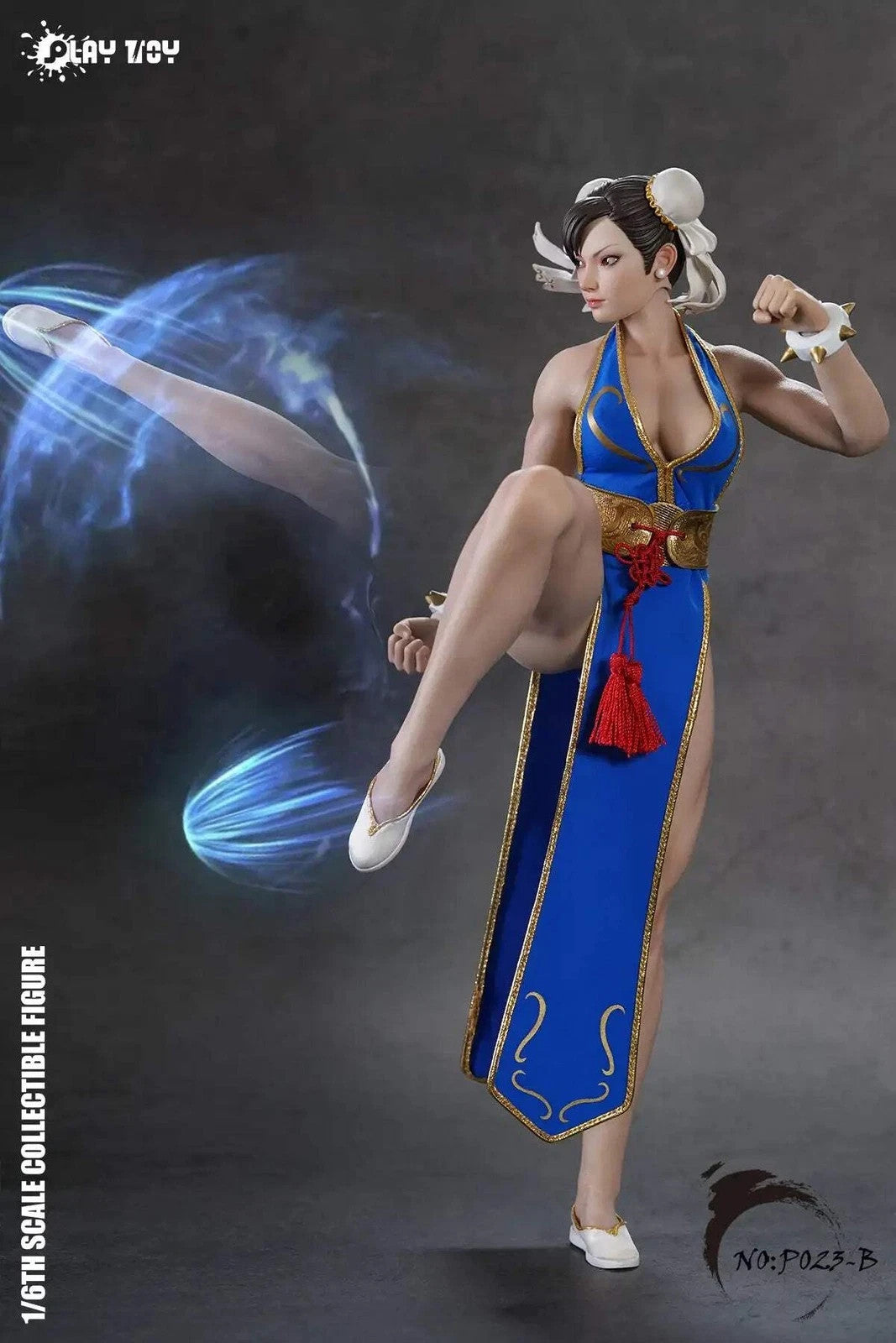 1/6 Chun-Li Street Fighter Collectible Figure Blue Outfit Play Toy PT