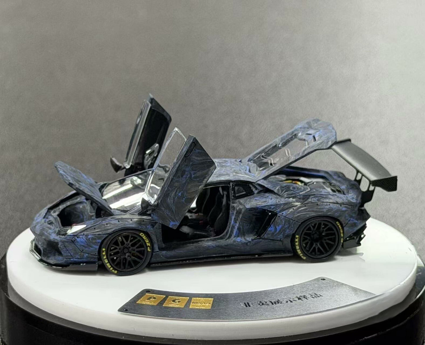 PGM 1/64 LB700 Blue Carbon Limited 520pcs Diecast Model Car