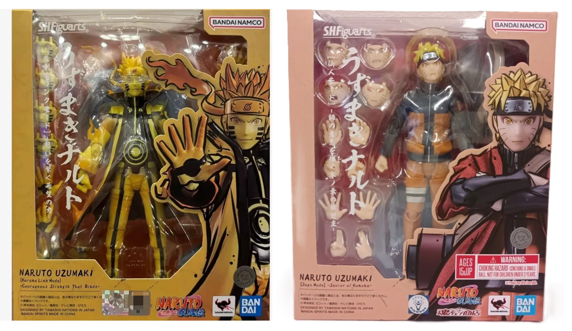 SH Figuarts Naruto Uzumaki Bundle Kurama Link Mode & Sage Mode Bandai SHF Set
