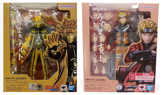 SH Figuarts Naruto Uzumaki Bundle Kurama Link Mode & Sage Mode Bandai SHF Set