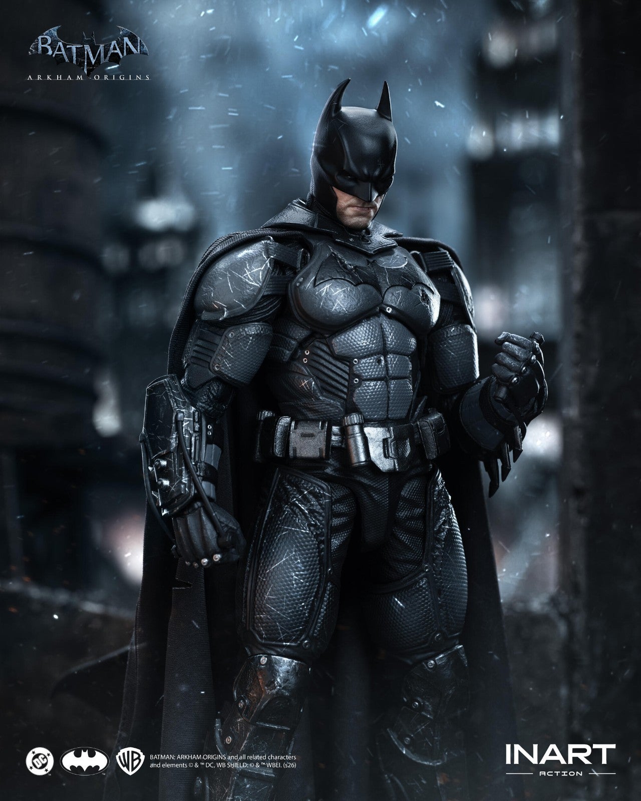 INART Batman Arkham Origins Battle Damaged 1/12 Figure DC Action PREORDER