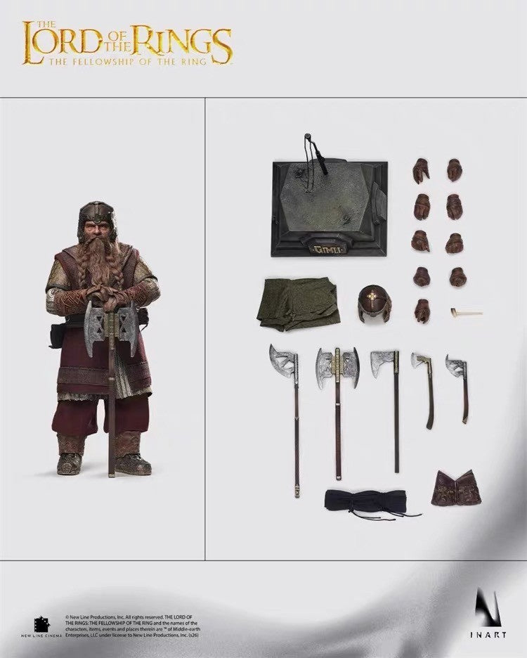 INART Gimli 1/6 Figure Lord of the Rings Fellowship Dwarf Collectible PREORDER